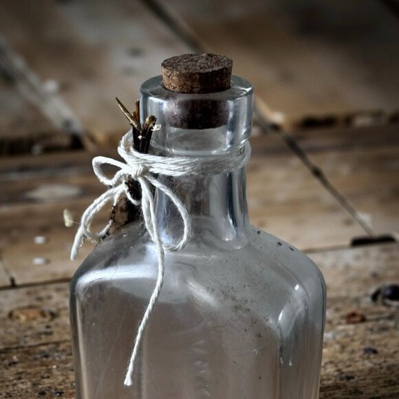 Antique California Fig Syrup Co. Glass Bottle w Cork Vintage Decor Embossed Text - Picture 4 of 7
